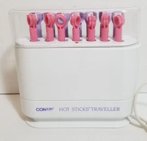 Conair Traveller Hot Sticks HS18 Flexible 14 Rollers 2 Sizes Spiral Tested - Picture 1 of 12