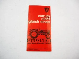 Güldner G15 G25 G30 G40 G45 G50 G75 + Allrad Traktor Prospekt 1966 - Bild 1 von 5