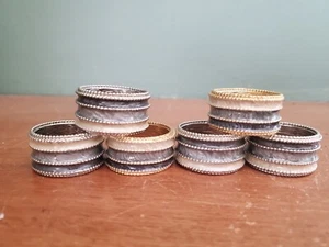 Vintage Mike and Ally Enamel Napkin Rings Set of 6 - Picture 1 of 5