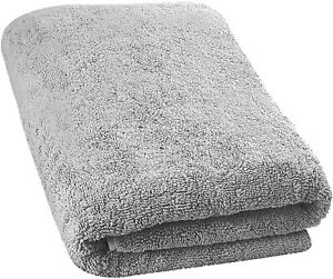Extra Large Oversized Bath Towel 100% Cotton Turkish Towel Light Grey 40x80"