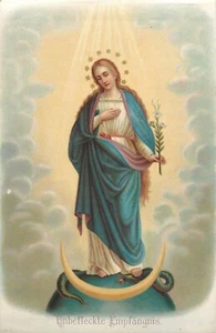 Inmaculada Concepción Antiguo Religioso Impresión Cromo Tamaño Estándar (5,5 x 3,5 in) - Imagen 1 de 1
