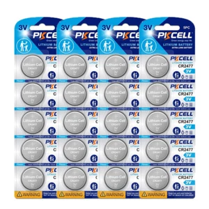 20X NEW PKCELL CR2477 3V LITHIUM BATTERIES CR 2477 BR2477 DL 2477 ECR2477 US - Picture 1 of 5