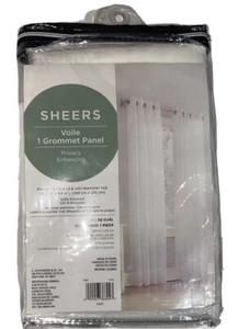 NEW Lichtenberg Sheer Voile Grommet Single Curtain Panel 59 x 84 Ivory - Picture 1 of 5