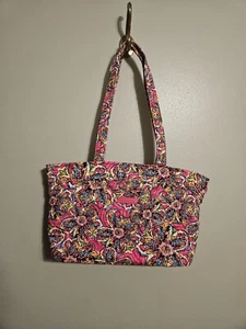 Vera Bradley Tote Pink Floral Sunburst Zip Closure - Picture 1 of 7