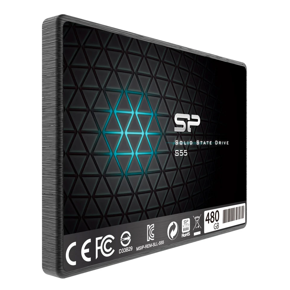 480GB Silicon Power SATA III SSD S55 2.5" TLC Ultraslim 7mm read/write 540/480MB - Image 1 of 4
