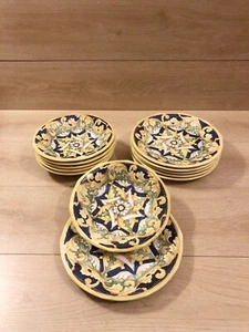 Servizio Piatti 12 Pezzi In Ceramica Italiana 6 Piani 6 Fondi Fantasie Zodiaco - Foto 1 di 4