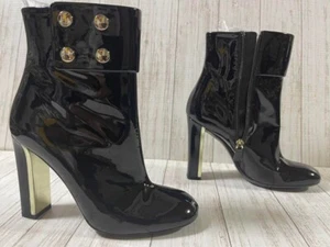 GUCCI Boots Heel Short Leather Black EU37 US7 Japan F/S USED - Picture 1 of 24
