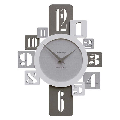 CalleaDesign Orologio da parete in legno per cucina o soggiorno di design modern - Immagine 1 di 2