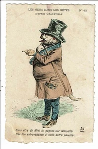 CPA Carte Postale-France-Illustration: Les gens dans les bêtes d'après Grandvill - Bild 1 von 2