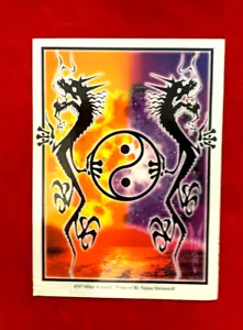 RARE Vintage Collectible Mikio Kennedy '97 Double Dragon Ying Yang 5"X4" Sticker - Picture 1 of 2