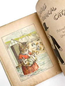 Louis Wain, Clifton Bingham / ALL SORTS OF COMICAL CATS 1st Edition 1902 - Imagen 1 de 5
