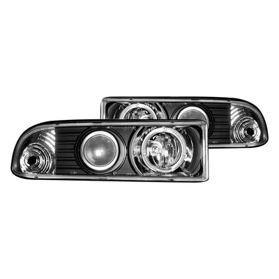 For Chevy S10 98-04 Driver & Passenger Side Black LED Halo Projector Headlights Foto 1 de 3