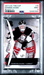 2011-12 UD The Cup Hockey Dominik Hasek #15 Black 1/1 PSA 9 - Bild 1 von 2