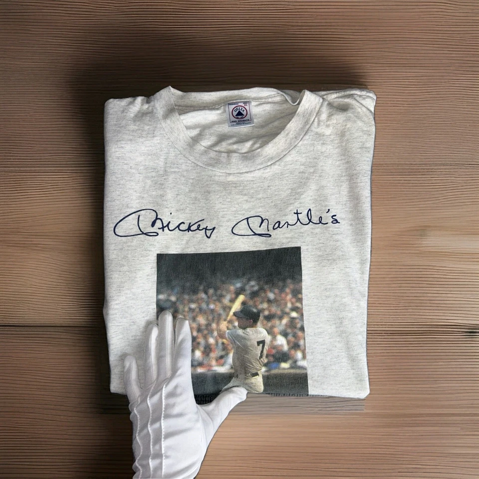 Camiseta De Colección New York Yankees Mickey Mantle Talla XL 90s 80s MLB Béisbol Foto 1 de 4