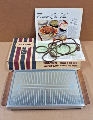 Salton Hotray H-110 Elite Calentador de Alimentos Eléctrico Plato Caliente Bandeja De Colección MCM Foto 1 de 3