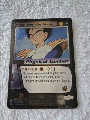DBZ Dragon Ball Z FOIL Orange Holding After Takedown 53 CCG Unlimited Saiyan  - Image 1 of 4