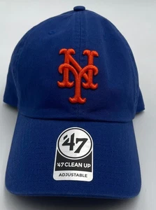 '47 New York Mets Limpieza Hogar Azul Real Correa Ajustable Sombrero Papá Gorra - Imagen 1 de 3