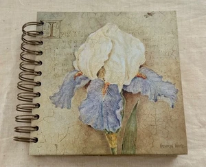 New Vintage 2000 Kathryn White 7" Spiral Ruled Journal "Iris" Retired Design - Picture 1 of 6