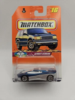 Matchbox - #16 - Street Streak - Blue & Silver - Series 3 - #33240 - 1998 - BNIB - Image 1 of 2