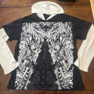 MMA Elite Herren schwarz-weiß Hoodie Tshirt Thermo XL - Bild 1 von 7