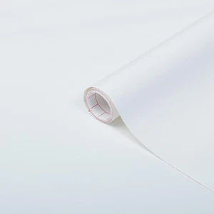 Pellicola Adesiva per Mobili Tinta Unita Opaca Bianco PVC Plastica Vinile Imperm - Foto 1 di 12