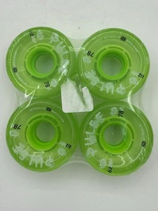 Atom Pulse Lite Wheels Clear Green 62mm 78A (Set of 4) New Sealed - Picture 1 of 2