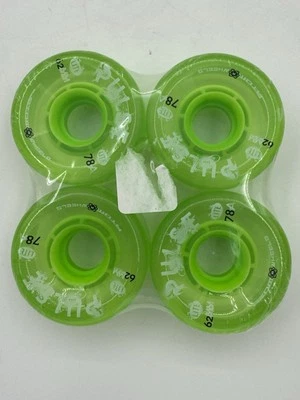 Atom Pulse Lite Wheels Clear Green 62mm 78A (Set of 4) New Sealed - Image 1 of 2