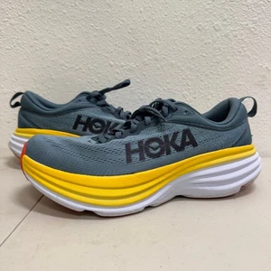 Hoka Bondi 8 Men's Size 9.5 Running Shoes Sneakers Goblin Blue Mountain Spring - Picture 1 of 12