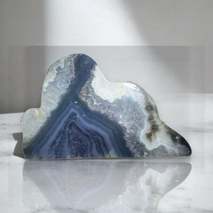 Blue Agate Cloud Carving (#1) - Picture 1 of 13