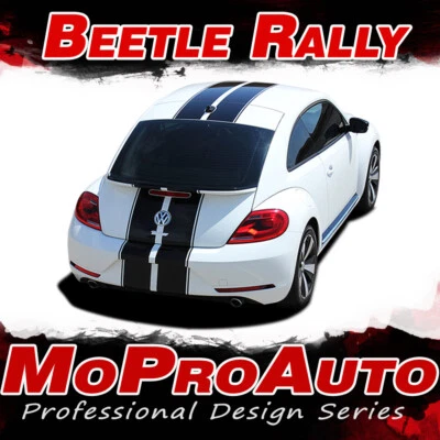 2012-2019 Volkswagen Beetle Rally Racing Stripes OE Vinyl Decals Graphics Foto 1 de 4