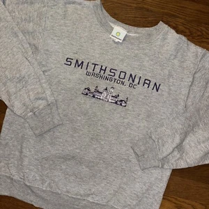 Vintage Smithsonian Sweatshirt Erwachsene Medium grau Souvenir Washington DC hergestellt in den USA - Bild 1 von 7
