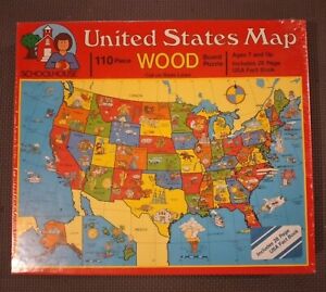 RoseArt United States Map 110 Piece Board Puzzle, Wood