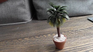 Potted 4" Palm Tree for Dollhouse Fairy Garden Seasonal Villages Dioramas #123 - Picture 1 of 9