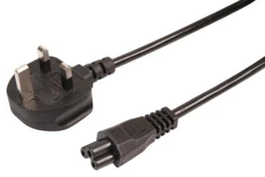 UK Mains Plug to IEC C5 Power Lead, 6A, 1.5m, Black - PELB2154 - Bild 1 von 1