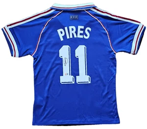 Robert Pires 7 France 1998 World Cup - Signed Football Shirt | World Cup Glory - Picture 1 of 9