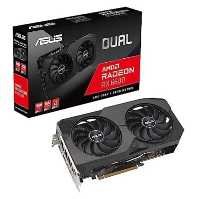ASUS Dual Radeon RX 6600 8GB GDDR6 Graphics Card - Image 1 of 4