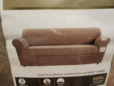 Surefit Stretch Grand Marrakesh Desert Sand 2 Piece Sofa Cover - Image 1 of 4
