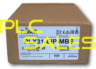 ProSoft PLX31-EIP-MBS  |  Ethernet/IP to Serial Modbus Gateway  *SEALED* - Image 1 of 2