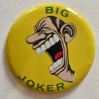 1965 Basil Wolverton Big Joker Leaf Fink Pinback Button Mad Magazine Metal