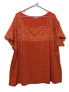 Jessica London Womens Plus Size 3X Top Orange - Picture 1 of 4