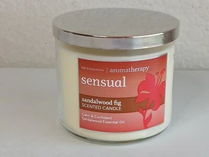 Bath & Body Works SENSUAL SANDALWOOD FIG Large 3 Wick Scented Candle 14.5 oz - Picture 1 of 5
