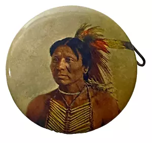 NASTRO SPECCHIO TASCABILE IN CELLULOIDE PUBBLICITÀ INDIANA VINTAGE MISURA - Foto 1 di 2