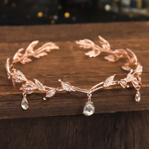 Diadema Perla Corona Nupcial Cristal Tiara Boda Novia Princesa Estrás Cabello - Imagen 1 de 10
