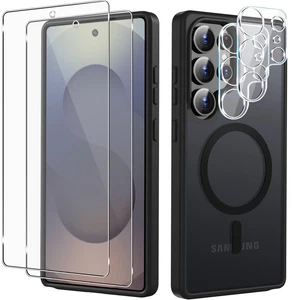 Matowe etui magnetyczne + szkło wyświetlacza + ochrona aparatu Samsung S25 /Ultra /Plus /FE - Zdjęcie 1 z 17