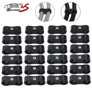 16Pcs 12AN AN12 Hose Separator Clamp Bracket Adapter Kit Fits Oil Fuel Hose Line - Afbeelding 1 van 17