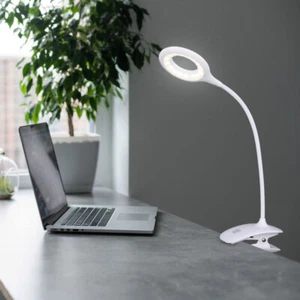 Klemmleuchte Schreibtischleuchte Tischlampe Touchdimmer LED Akku beweglich 49 cm - Bild 1 von 8