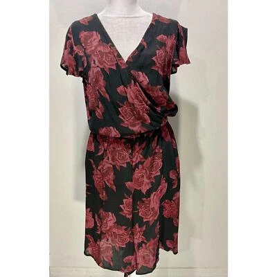 Vestido mameluco tórrido negro rojo floral otoño informal mujer 4X Nuevo Foto 1 de 4