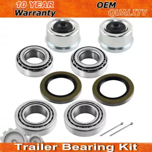 2 Set Of Trailer Hub Race & Bearings Kits For 5200-6000 lbs axle w/1.25" ID Seal - Picture 1 of 10