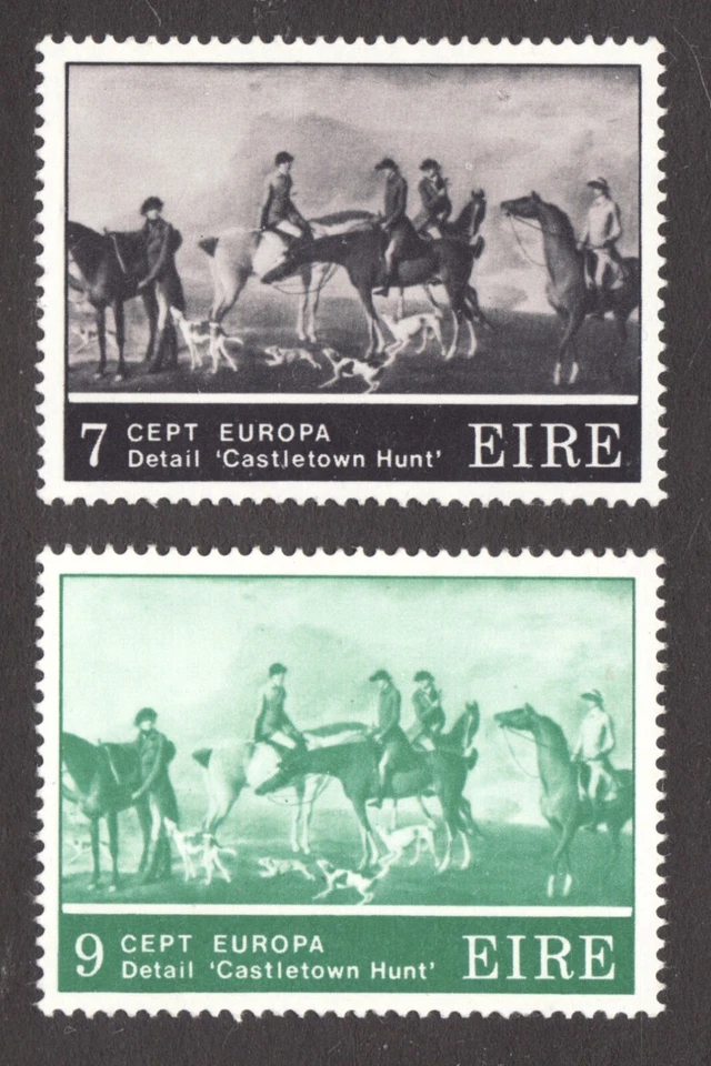 1975 Ireland Éire - Sc# 369-70 - Europa, Castletown Hunt, artwork - MNH Cv$10 - Image 1 of 1