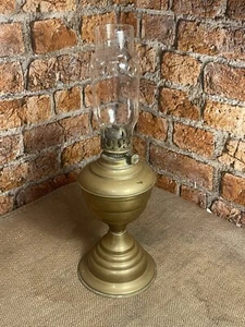 Vintage Brass Veritas Oil Kerosene Lamp Light With Glass - Picture 1 of 10